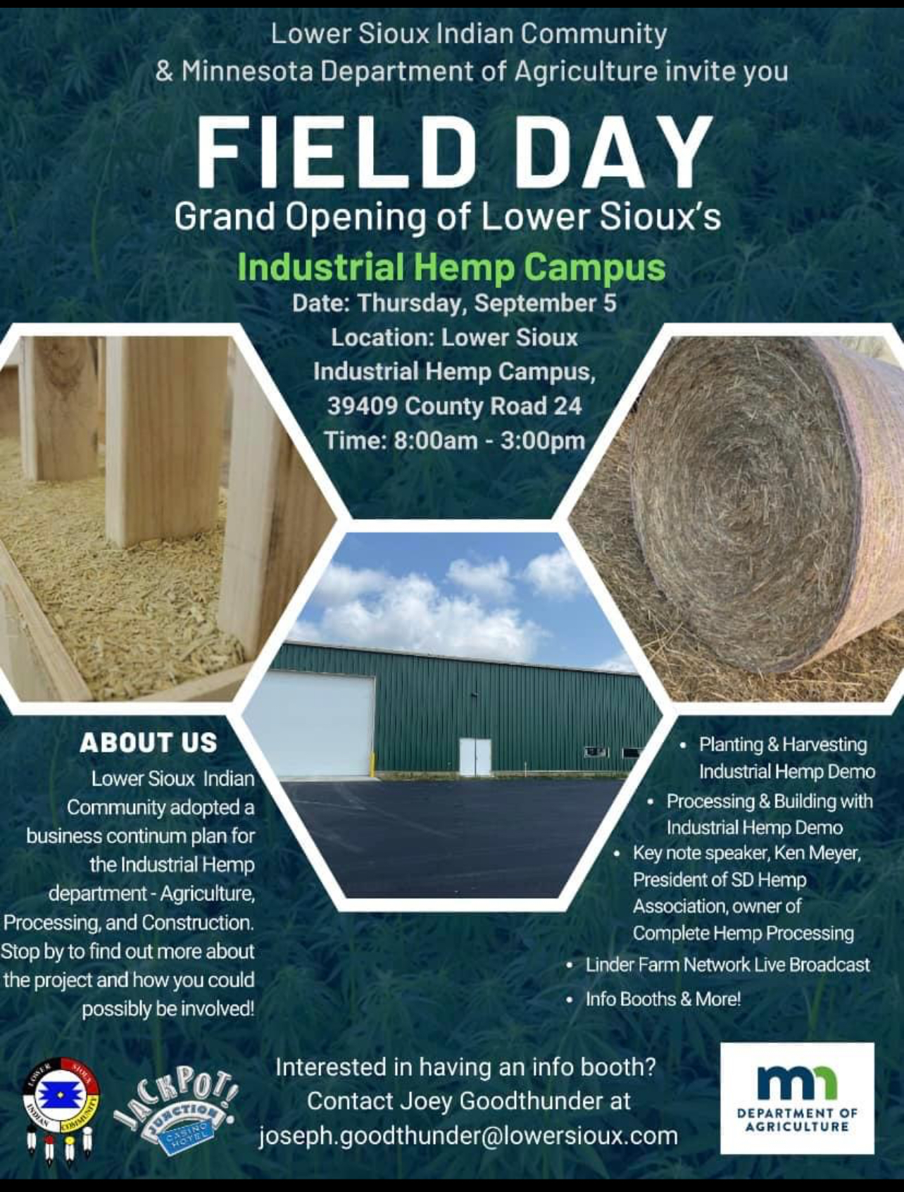 Lower Sioux industrial hemp field day 9 5 24